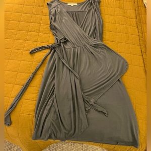 Loft Blue/Gray Wrap Dress